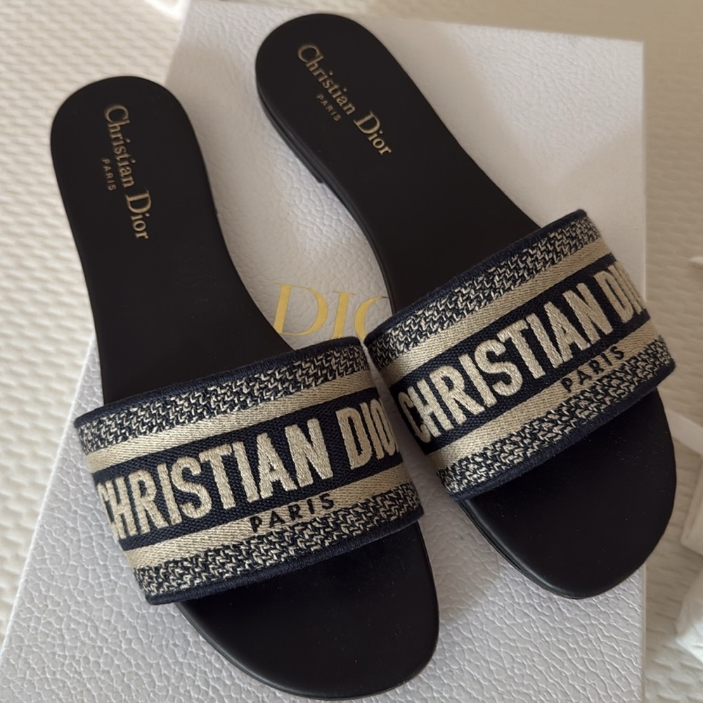 Christian Dior Dway Slide Deep Blue (Used a few times - great condition)